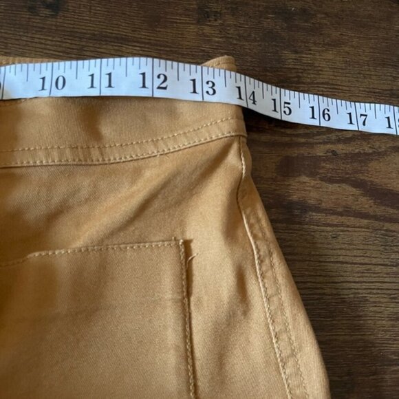 Madewell high rise Wide Leg Cropped Lace Up Pants Size 2 marigold cotton - Picture 9 of 12